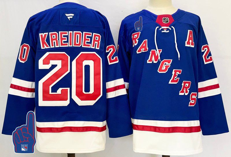Men New York Rangers #20 Kreider Blue Fanatics 2025 NHL Jersey style 5->new york rangers->NHL Jersey